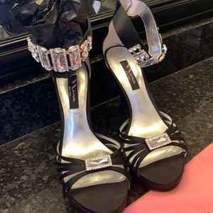 Nina Stilettos with Jewelled Ankle bands and peep toe /strappy